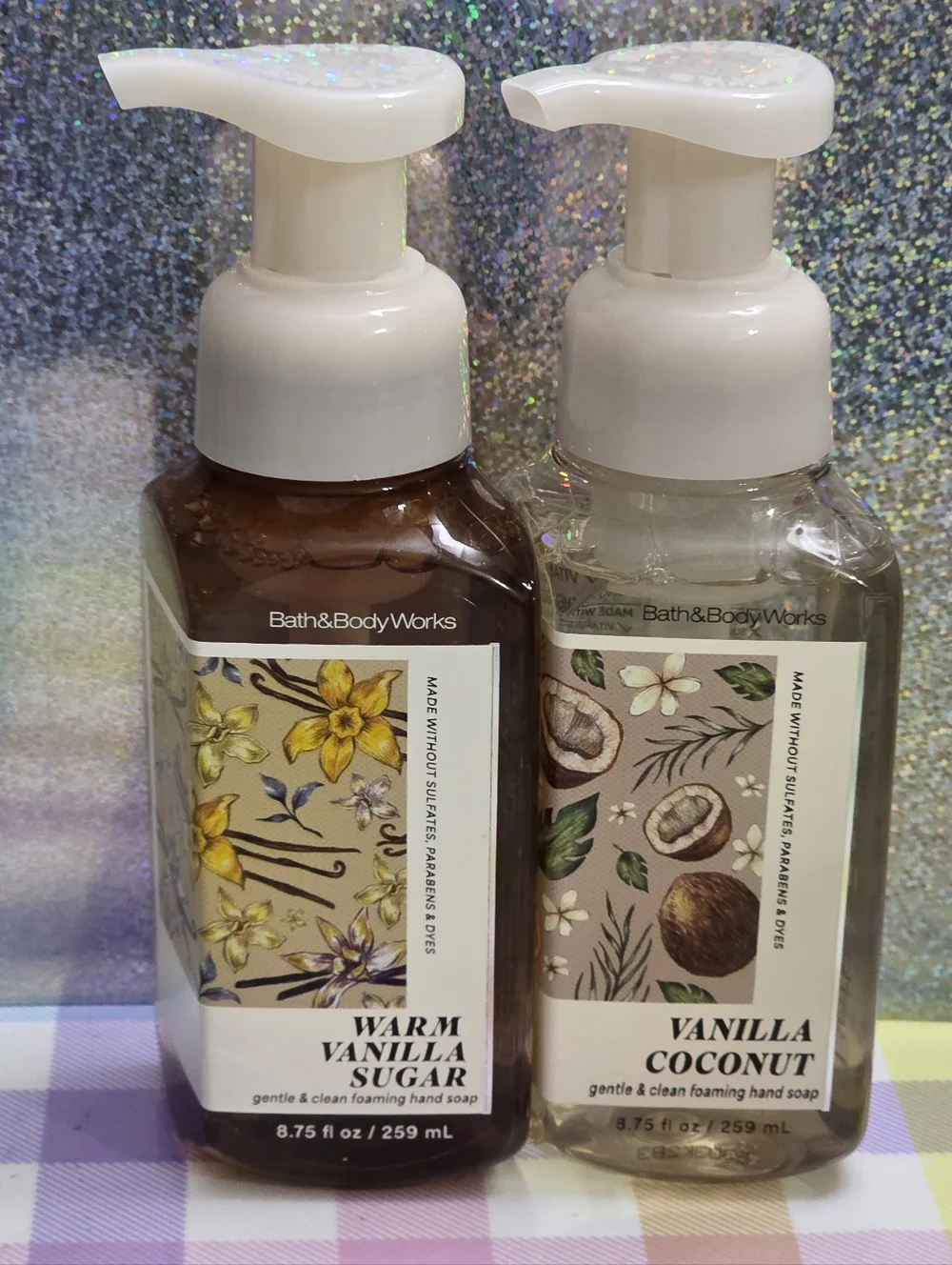 Bath & Body Works Warm Vanilla Sugar & Vanilla Coconut Foaming Hand Soap Set NEW
